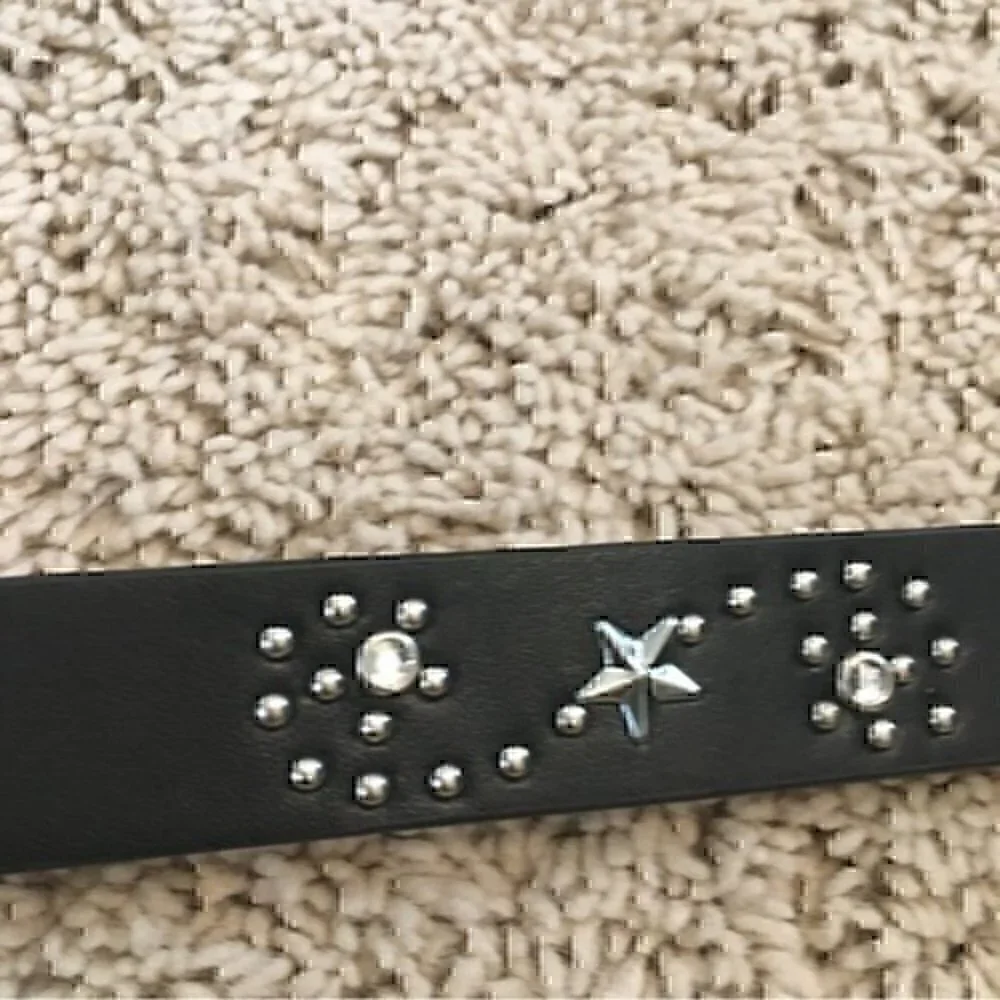 Girls size large black bling belt